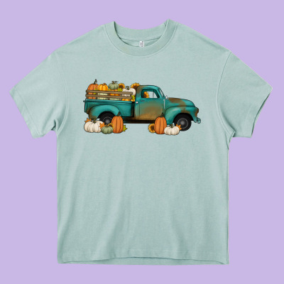 Pumpkin Farm Truck No Background Heavy Core Tee Designed By Jasminsmagicworld
