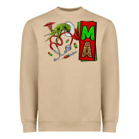 Mushroom Christmas Character Nurse Heavyweight Sweatshirt - NancyCooperArtShop