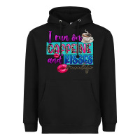 Black I run on caffeine and kisses Heavyweight Hoodie - FaDigitalArtStudio
