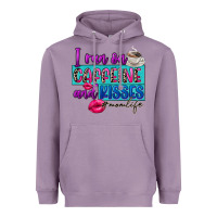 Lavender I run on caffeine and kisses Heavyweight Hoodie - FaDigitalArtStudio