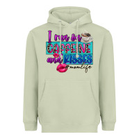 Matcha I run on caffeine and kisses Heavyweight Hoodie - FaDigitalArtStudio
