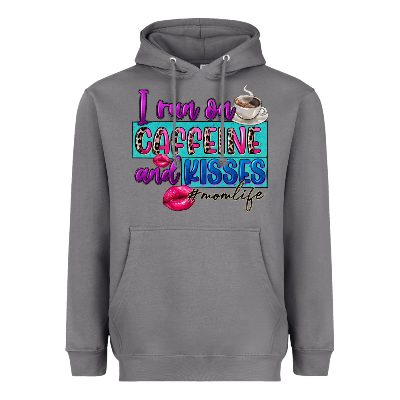 I Run On Caffeine And Kisses Heavyweight Hoodie by FaDigitalArtStudio | Teevron
