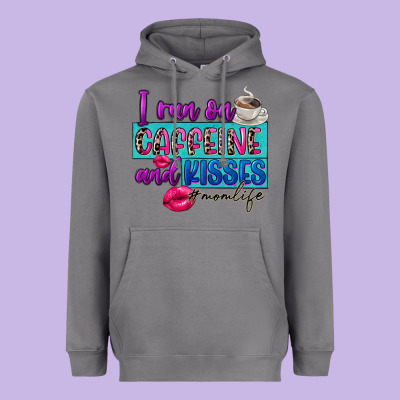 I Run On Caffeine And Kisses Heavyweight Hoodie Designed By Fadigitalartstudio