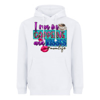 White I run on caffeine and kisses Heavyweight Hoodie - FaDigitalArtStudio