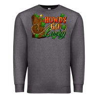 Charcoal Heather Howdy go lucky st. patricks day Premium Sweatshirt - FaDigitalArtStudio
