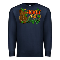 Navy Howdy go lucky st. patricks day Premium Sweatshirt - FaDigitalArtStudio