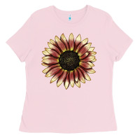 Bubblegum Pink strawberry blonde sunflower Ladies Tee - LillyAllenDesigns