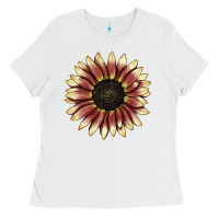 White strawberry blonde sunflower Ladies Tee - LillyAllenDesigns