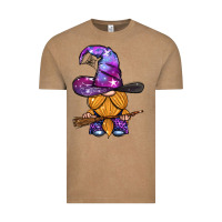 Vintage Coffee witch gnome with broom Vintage Tee - BundleAndBundleShop