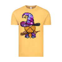 Vintage Mustard witch gnome with broom Vintage Tee - BundleAndBundleShop