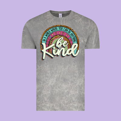 Be Kind   Leopard Vintage Tee Designed By Jahusdesignshop