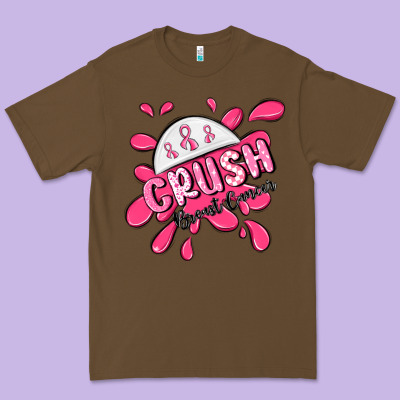 Crush Breast Cancer Premium Tee Designed By Maliassmallbusiness