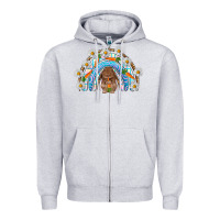 Heather Grey Easter Bunny with carrot rainbow Easter Day Zipper Hoodie - HowdyJamesFarm