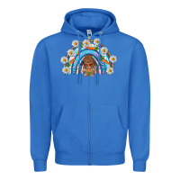 True Royal Easter Bunny with carrot rainbow Easter Day Zipper Hoodie - HowdyJamesFarm