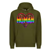 Army Green lgbt pride human Premium Hoodie - OliviaCreatesArt