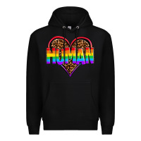 Black lgbt pride human Premium Hoodie - OliviaCreatesArt