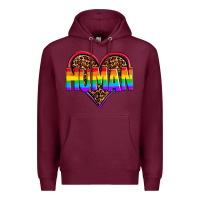 Burgundy lgbt pride human Premium Hoodie - OliviaCreatesArt