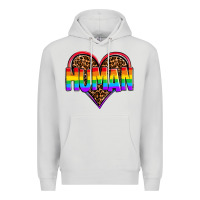 Dove Grey lgbt pride human Premium Hoodie - OliviaCreatesArt