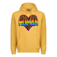 Mustard lgbt pride human Premium Hoodie - OliviaCreatesArt