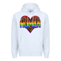 White lgbt pride human Premium Hoodie - OliviaCreatesArt