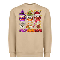Mushroom Hallothanksmas wine glasses Heavyweight Sweatshirt - NancyCooperArtShop