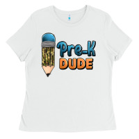 White pre k dude Ladies Tee - Jasminsmagicworld