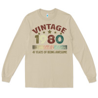 Mushroom Vintage 1980 Limited Edition 41 Years Of Being Awesome Long Sleeve Tee - Bettercallsaul