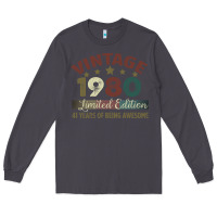 Smoke Vintage 1980 Limited Edition 41 Years Of Being Awesome Long Sleeve Tee - Bettercallsaul