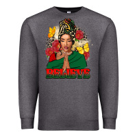 Charcoal Heather believe black woman Premium Sweatshirt - FaDigitalArtStudio