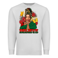 Dove Grey believe black woman Premium Sweatshirt - FaDigitalArtStudio