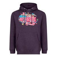 Plum American Nurse Heavyweight Hoodie - FaDigitalArtStudio
