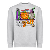 Heather Grey Boo Y'all Heavyweight Sweatshirt - texasbilliewilder
