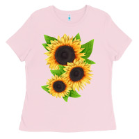 Bubblegum Pink treetops sunflower Ladies Tee - LillyAllenDesigns