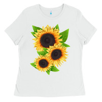 White treetops sunflower Ladies Tee - LillyAllenDesigns