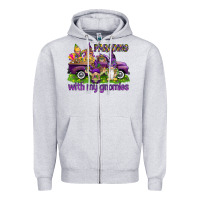 Heather Grey Parading with my gnomies Zipper Hoodie - HowdyJamesFarm