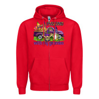 Red Parading with my gnomies Zipper Hoodie - HowdyJamesFarm