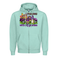 Seafoam Parading with my gnomies Zipper Hoodie - HowdyJamesFarm