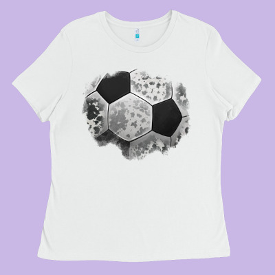Cowhide Soccer Patch Ladies Tee Designed By Jasminsmagicworld