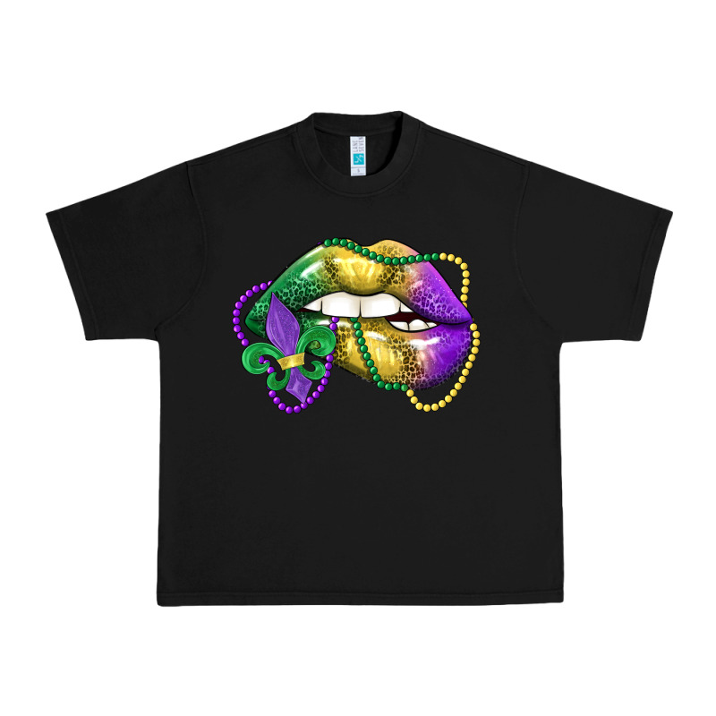 Mardi Gras Lips Urban Heavy Tee by LillyAllenDesigns | Teevron