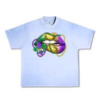 Grape Ice mardi gras lips Urban Heavy Tee - LillyAllenDesigns