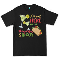 Black i'm here for the margaritas and tacos Premium Tee - MaliasSmallBusiness