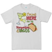 Dove Grey i'm here for the margaritas and tacos Premium Tee - MaliasSmallBusiness