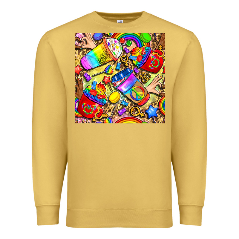 Lgbtq Pride Coffee Cups With Leopard Seamless Pattern Bbs Premium Sweatshirt by BundleAndBundleShop | Teevron