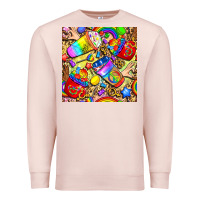 Pale Pink lgbtq pride coffee cups with leopard seamless pattern bbs Premium Sweatshirt - BundleAndBundleShop