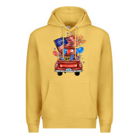 Antique Gold farm truck,america flag Premium Hoodie - JahusDesignShop