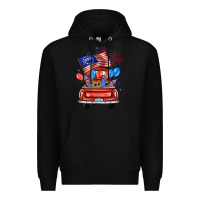 Black farm truck,america flag Premium Hoodie - JahusDesignShop