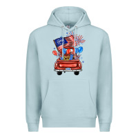 Blue Mist farm truck,america flag Premium Hoodie - JahusDesignShop