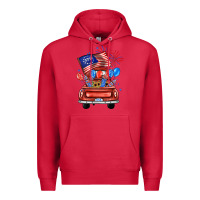 Cardinal farm truck,america flag Premium Hoodie - JahusDesignShop
