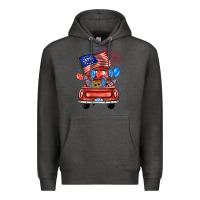 Charcoal Heather farm truck,america flag Premium Hoodie - JahusDesignShop
