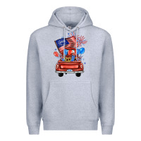 Heather Grey farm truck,america flag Premium Hoodie - JahusDesignShop